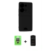 MARSİLYAN™- Redmi Note 13 Pro 4G Kılıf Vadi Çizgi Prime - Siyah 6D Antistatik Mat Seramik Hayalet Nano Ekran Koruyucu + Raze Metal Kamera Lens - GS