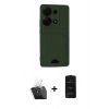 MARSİLYAN™- Redmi Note 13 Pro 4G Kılıf Vadi Çizgi Prime - Siyah 6D Antistatik Mat Seramik Hayalet Nano Ekran Koruyucu + Kamera Lens Koruma Cam - SF