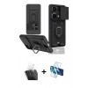 MARSİLYAN™- Redmi Note 13 Pro 4G Kılıf Vadi Form Prime - Siyah 3D Antistatik Cam Ekran Koruyucu + Kamera Lens Koruma Cam - SF