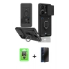 MARSİLYAN™- Redmi Note 13 Pro 4G Kılıf Vadi Form Prime - Siyah 3D Antistatik Hayalet Cam Ekran Koruyucu + Raze Metal Kamera Lens - GS