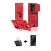 MARSİLYAN™- Redmi Note 13 Pro 4G Kılıf Vadi Form Prime - Siyah 3D Antistatik Hayalet Cam Ekran Koruyucu + Kamera Lens Koruma Cam - SF