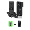 MARSİLYAN™- Redmi Note 13 Pro 4G Kılıf Vadi Form Prime - Siyah 3D Antistatik Hayalet Cam Ekran Koruyucu + Raze Metal Kamera Lens - SH