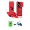 MARSİLYAN™- Redmi Note 13 Pro 4G Kılıf Vadi Form Prime - Siyah 3D Antistatik Seramik Nano Ekran Koruyucu + Raze Metal Kamera Lens - GS