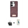 MARSİLYAN™- Redmi Note 13 Pro 4G Kılıf Vadi Klasik Serisi - Şeffaf Pasifik Cam Ekran Koruyucu + Kamera Lens Koruma Cam - SF