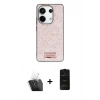 MARSİLYAN™- Redmi Note 13 Pro 4G Kılıf Vadi Klasik Serisi - Siyah 6D Antistatik Mat Seramik Hayalet Nano Ekran Koruyucu + Şeffaf Kamera Lens Koruma Cam