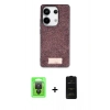 MARSİLYAN™- Redmi Note 13 Pro 4G Kılıf Vadi Klasik Serisi - Siyah 6D Antistatik Mat Seramik Hayalet Nano Ekran Koruyucu + Raze Metal Kamera Lens - SH