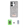 MARSİLYAN™- Redmi Note 13 Pro 4G Kılıf Vadi Klasik Serisi - Siyah Joko Magic 5D Cam + Raze Metal Kamera Lens - GS