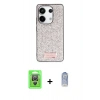 MARSİLYAN™- Redmi Note 13 Pro 4G Kılıf Vadi Klasik Serisi - Siyah Joko Magic 5D Cam + Raze Metal Kamera Lens - GS