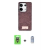 MARSİLYAN™- Redmi Note 13 Pro 4G Kılıf Vadi Klasik Serisi - Siyah Joko Magic 5D Cam + Raze Metal Kamera Lens - GS
