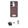 MARSİLYAN™- Redmi Note 13 Pro 4G Kılıf Vadi Klasik Serisi - Siyah Joko Magic 5D Cam + Kamera Lens Koruma Cam - SF