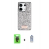 MARSİLYAN™- Redmi Note 13 Pro 4G Kılıf Vadi Klasik Serisi - Siyah Joko Magic 5D Cam + Raze Metal Kamera Lens - SH