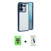 MARSİLYAN™- Redmi Note 13 Pro 4G Kılıf Vadi Minimal - Şeffaf Pasifik Cam Ekran Koruyucu + Raze Metal Kamera Lens - GS