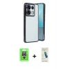MARSİLYAN™- Redmi Note 13 Pro 4G Kılıf Vadi Minimal - Şeffaf Pasifik Cam Ekran Koruyucu + Raze Metal Kamera Lens - GS