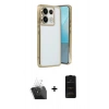 MARSİLYAN™- Redmi Note 13 Pro 4G Kılıf Vadi Minimal - Siyah 6D Antistatik Mat Seramik Hayalet Nano Ekran Koruyucu + Kamera Lens Koruma Cam - SF