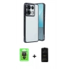 MARSİLYAN™- Redmi Note 13 Pro 4G Kılıf Vadi Minimal - Siyah 6D Antistatik Mat Seramik Hayalet Nano Ekran Koruyucu + Raze Metal Kamera Lens - SH