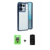 MARSİLYAN™- Redmi Note 13 Pro 4G Kılıf Vadi Minimal - Siyah 6D Antistatik Mat Seramik Hayalet Nano Ekran Koruyucu + Raze Metal Kamera Lens - GS