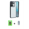 MARSİLYAN™- Redmi Note 13 Pro 4G Kılıf Vadi Minimal - Siyah Joko Magic 5D Cam + Gümüş Raze Metal Kamera Lens