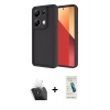MARSİLYAN™- Redmi Note 13 Pro 4G Kılıf Yankı Yansıma Özel Seri - Şeffaf Pasifik Cam Ekran Koruyucu + Kamera Lens Koruma Cam - SF