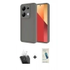 MARSİLYAN™- Redmi Note 13 Pro 4G Kılıf Yankı Yansıma Özel Seri - Şeffaf Pasifik Cam Ekran Koruyucu + Kamera Lens Koruma Cam - SF