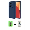 MARSİLYAN™- Redmi Note 13 Pro 4G Kılıf Yankı Yansıma Özel Seri - Şeffaf Pasifik Cam Ekran Koruyucu + Raze Metal Kamera Lens - SH