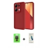 MARSİLYAN™- Redmi Note 13 Pro 4G Kılıf Yankı Yansıma Özel Seri - Şeffaf Pasifik Cam Ekran Koruyucu + Raze Metal Kamera Lens - SH