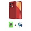MARSİLYAN™- Redmi Note 13 Pro 4G Kılıf Yankı Yansıma Özel Seri - Siyah 3D Antistatik Seramik Nano Ekran Koruyucu + Raze Metal Kamera Lens - GS