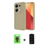 MARSİLYAN™- Redmi Note 13 Pro 4G Kılıf Yankı Yansıma Özel Seri - Siyah 6D Antistatik Mat Seramik Hayalet Nano Ekran Koruyucu + Raze Metal Kamera Lens - SH