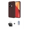 MARSİLYAN™- Redmi Note 13 Pro 4G Kılıf Yankı Yansıma Özel Seri - Siyah Joko Magic 5D Cam + Kamera Lens Koruma Cam - SF