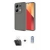 MARSİLYAN™- Redmi Note 13 Pro 4G Kılıf Yankı Yansıma Özel Seri - Siyah Joko Magic 5D Cam + Kamera Lens Koruma Cam - SF