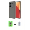 MARSİLYAN™- Redmi Note 13 Pro 4G Kılıf Yankı Yansıma Özel Seri - Siyah Joko Magic 5D Cam + Raze Metal Kamera Lens - GS