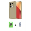 MARSİLYAN™- Redmi Note 13 Pro 4G Kılıf Yankı Yansıma Özel Seri - Siyah Joko Magic 5D Cam + Raze Metal Kamera Lens - GS
