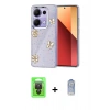 MARSİLYAN™- Redmi Note 13 Pro 4G Kılıf Yörünge Form - Siyah Joko Magic 5D Cam + Raze Metal Kamera Lens - SH