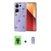 MARSİLYAN™- Redmi Note 13 Pro 4G Kılıf Yörünge Form - Siyah Joko Magic 5D Cam + Raze Metal Kamera Lens - SH
