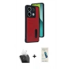 MARSİLYAN™- Redmi Note 13 Pro 4G Kılıf Yörünge Işık Serisi - Şeffaf Pasifik Cam Ekran Koruyucu + Kamera Lens Koruma Cam - SF