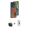 MARSİLYAN™- Redmi Note 13 Pro 4G Kılıf Yörünge Işık Serisi - Şeffaf Pasifik Cam Ekran Koruyucu + Kamera Lens Koruma Cam - SF