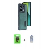 MARSİLYAN™- Redmi Note 13 Pro 4G Kılıf Yörünge Işık Serisi - Siyah Joko Magic 5D Cam + Siyah Raze Metal Kamera Lens