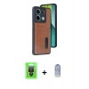 MARSİLYAN™- Redmi Note 13 Pro 4G Kılıf Yörünge Işık Serisi - Siyah Joko Magic 5D Cam + Siyah Raze Metal Kamera Lens