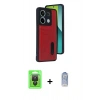 MARSİLYAN™- Redmi Note 13 Pro 4G Kılıf Yörünge Işık Serisi - Siyah Joko Magic 5D Cam + Siyah Raze Metal Kamera Lens