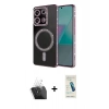 MARSİLYAN™- Redmi Note 13 Pro 4G Kılıf Zirve Doku Prime - Şeffaf Pasifik Cam Ekran Koruyucu + Kamera Lens Koruma Cam - SF