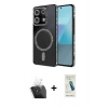 MARSİLYAN™- Redmi Note 13 Pro 4G Kılıf Zirve Doku Prime - Şeffaf Pasifik Cam Ekran Koruyucu + Kamera Lens Koruma Cam - SF