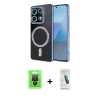 MARSİLYAN™- Redmi Note 13 Pro 4G Kılıf Zirve Doku Prime - Şeffaf Pasifik Cam Ekran Koruyucu + Raze Metal Kamera Lens - SH