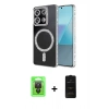 MARSİLYAN™- Redmi Note 13 Pro 4G Kılıf Zirve Doku Prime - Siyah 6D Antistatik Mat Seramik Hayalet Nano Ekran Koruyucu + Raze Metal Kamera Lens - SH