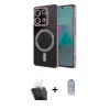 MARSİLYAN™- Redmi Note 13 Pro 4G Kılıf Zirve Doku Prime - Siyah Joko Magic 5D Cam + Kamera Lens Koruma Cam - SF