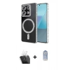 MARSİLYAN™- Redmi Note 13 Pro 4G Kılıf Zirve Doku Prime - Siyah Joko Magic 5D Cam + Kamera Lens Koruma Cam - SF