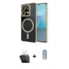 MARSİLYAN™- Redmi Note 13 Pro 4G Kılıf Zirve Doku Prime - Siyah Joko Magic 5D Cam + Kamera Lens Koruma Cam - SF