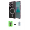 MARSİLYAN™- Redmi Note 13 Pro 4G Kılıf Zirve Doku Prime - Siyah Joko Magic 5D Cam + Raze Metal Kamera Lens - SH