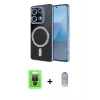 MARSİLYAN™- Redmi Note 13 Pro 4G Kılıf Zirve Doku Prime - Siyah Joko Magic 5D Cam + Raze Metal Kamera Lens - SH