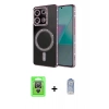MARSİLYAN™- Redmi Note 13 Pro 4G Kılıf Zirve Doku Prime - Siyah Joko Magic 5D Cam + Raze Metal Kamera Lens - GS