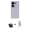 MARSİLYAN™- Redmi Note 13 Pro 4G Kılıf Zirve Form - Şeffaf Pasifik Cam Ekran Koruyucu + Kamera Lens Koruma Cam - SF