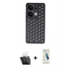 MARSİLYAN™- Redmi Note 13 Pro 4G Kılıf Zirve Form - Şeffaf Pasifik Cam Ekran Koruyucu + Kamera Lens Koruma Cam - SF